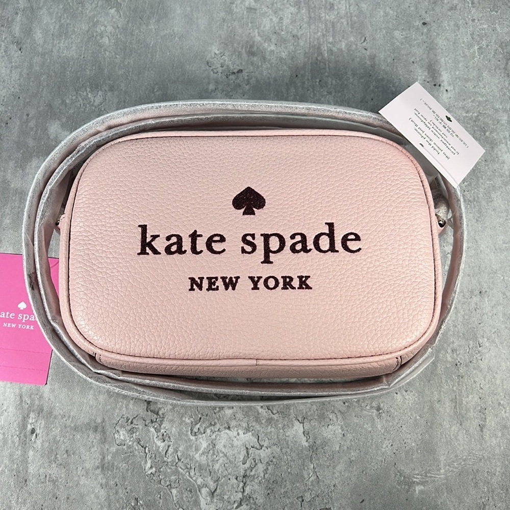 Kate Spade Glitter on Mini Camera Bag Rose Smoke